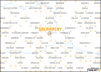 map of Dolní Krčmy
