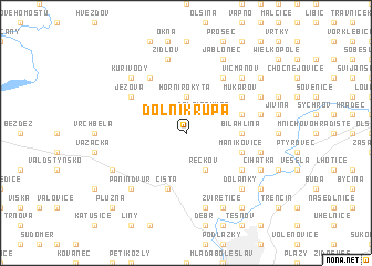 map of Dolní Krupá