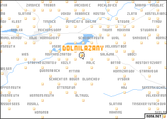 map of Dolní Lažany