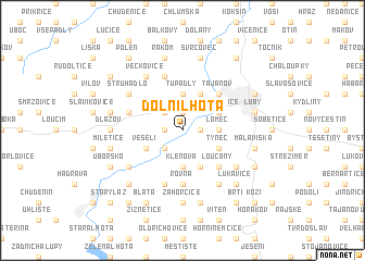 map of Dolní Lhota