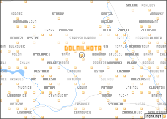 map of Dolní Lhota