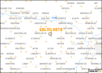 map of Dolní Lhota