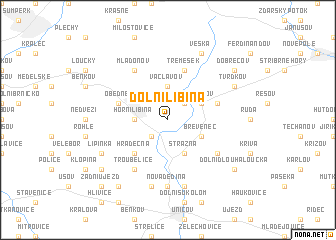 map of Dolní Libina