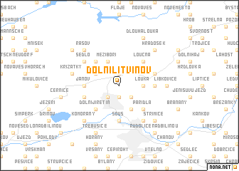 map of Dolní Litvínov