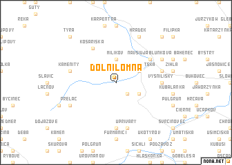 map of Dolní Lomná