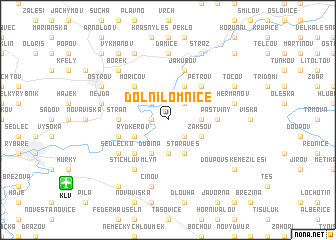 map of Dolní Lomnice