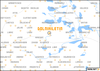 map of Dolní Miletín