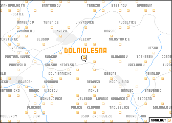 map of Dolní Olešná