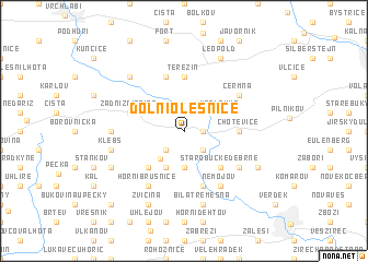 map of Dolní Olešnice