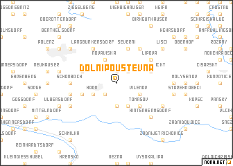 map of Dolní Poustevna