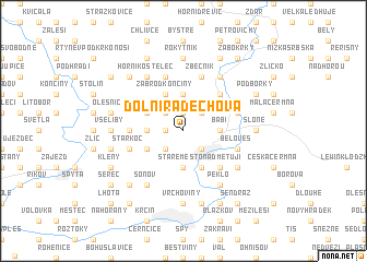 map of Dolní Radechová