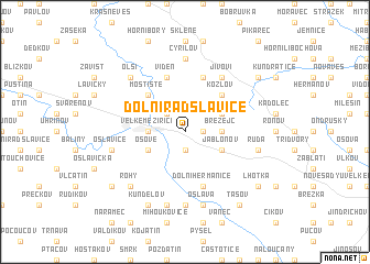 map of Dolní Radslavice