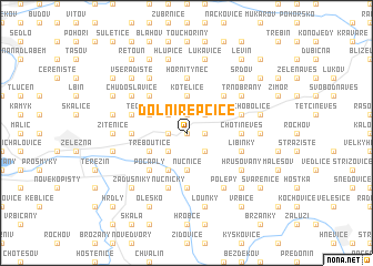 map of Dolní Řepčice