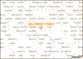 map of Dolní Rokytňany