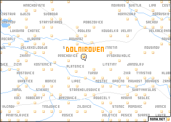 map of Dolní Roveň