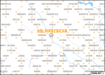 map of Dolní Rozsíčka