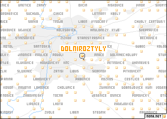 map of Dolní Roztyly