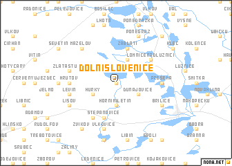 map of Dolní Slověnice