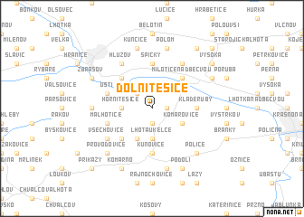 map of Dolní Těšice