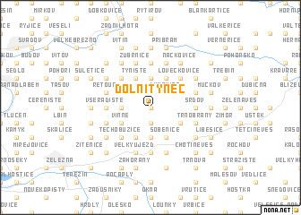 map of Dolní Týnec