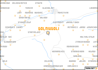 map of Dolní Údolí