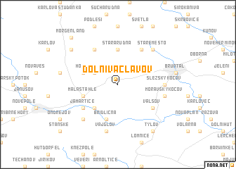 map of Dolní Václavov