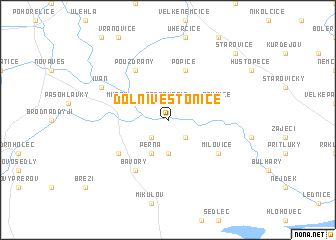 map of Dolní Věstonice