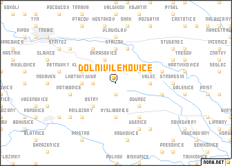 map of Dolní Vilémovice