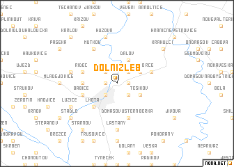 map of Dolní Žleb