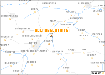 map of Dolno Belotintsi