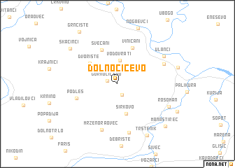 map of Dolno Čičevo