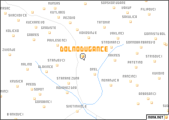 map of Dolno Ðugance