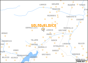 map of Dolno Jelovce