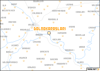 map of Dolno Karaslari