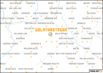 map of Dolný Hastrgán