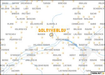 map of Dolný Keblov