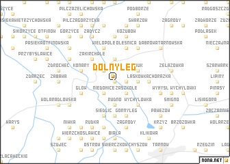 map of Dolny Łęg