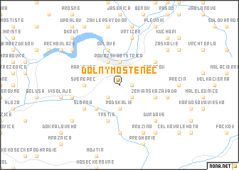 map of Dolný Moštenec