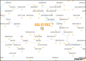 map of Dolny Rec