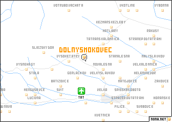 map of Dolný Smokovec