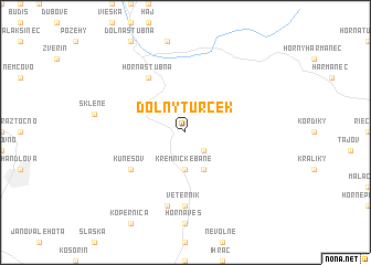 map of Dolný Turček