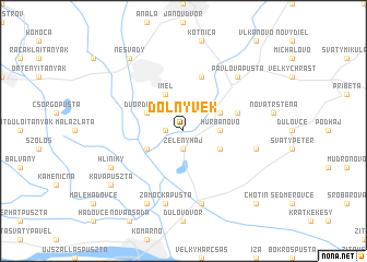 map of Dolný Vék