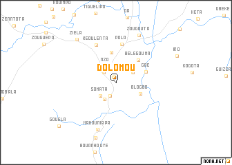 map of Dolomou
