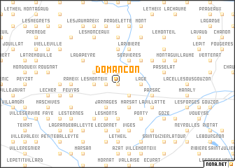 map of Domançon