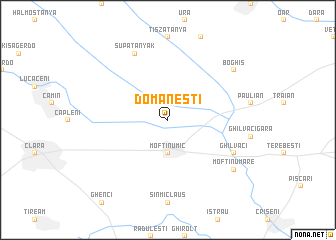 map of Domăneşti