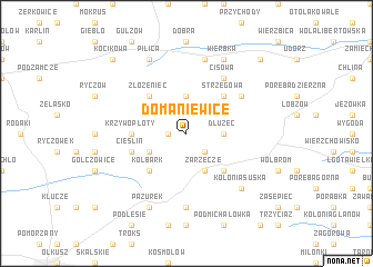 map of Domaniewice