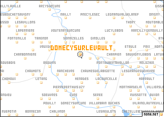 map of Domecy-sur-le-Vault