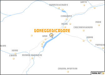 map of Domegge di Cadore