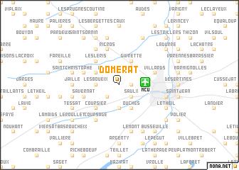 map of Domérat