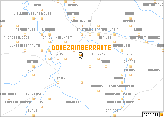 map of Domezain-Berraute